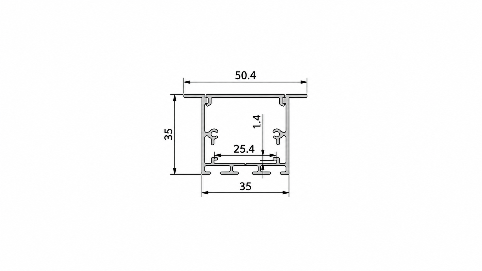 Trace - 25mm Recessed Profile dimension.png